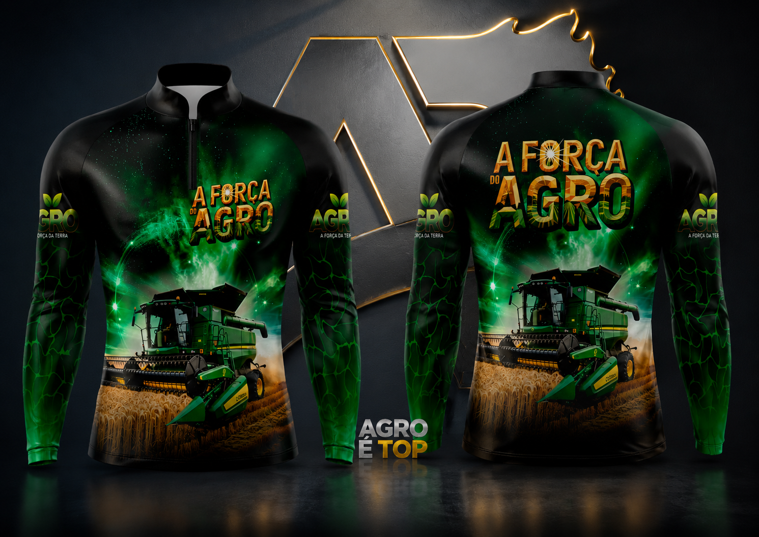 Camiseta Raglan Gola Padre com Zíper
