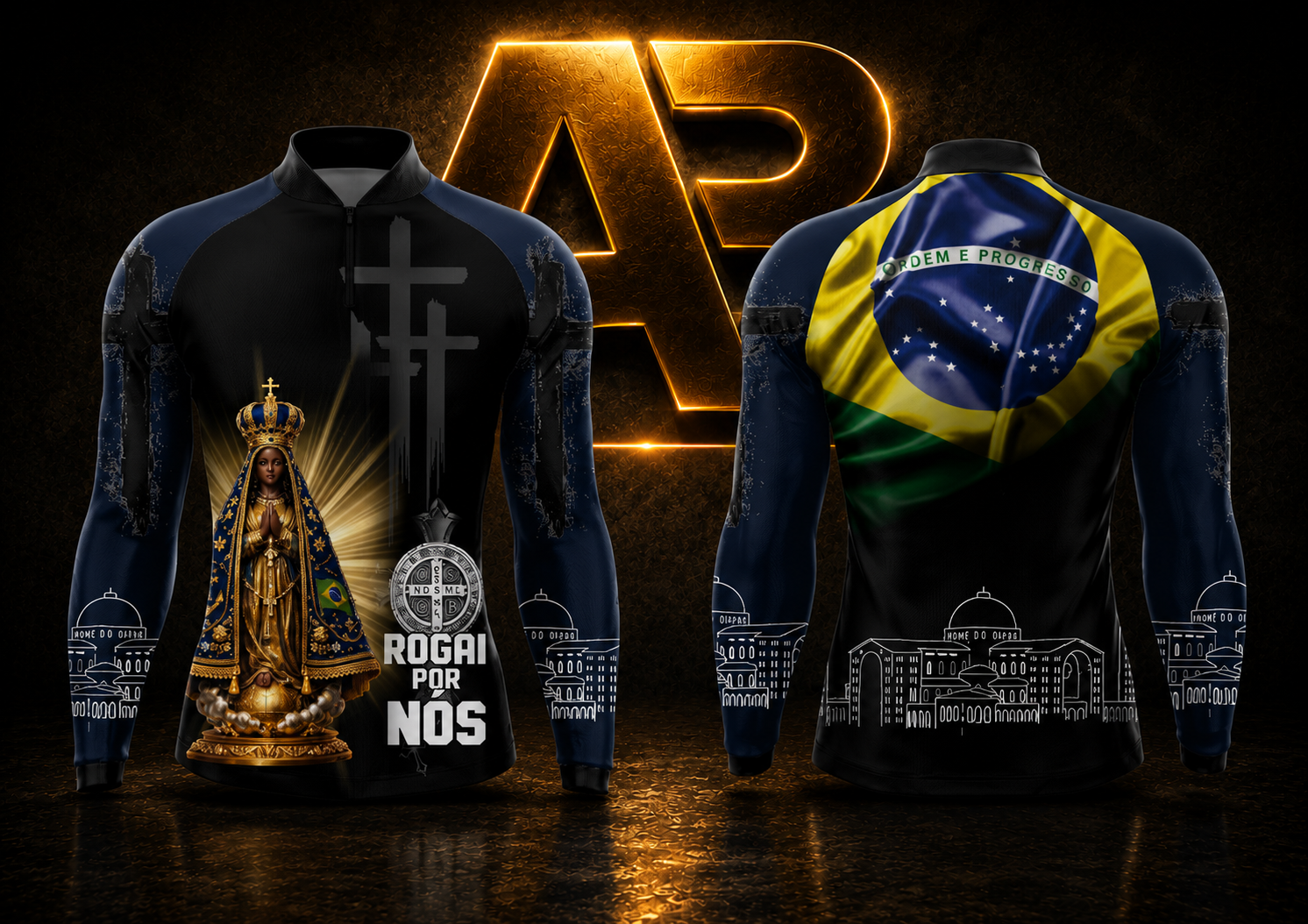 Camiseta Raglan Gola Padre com Zíper