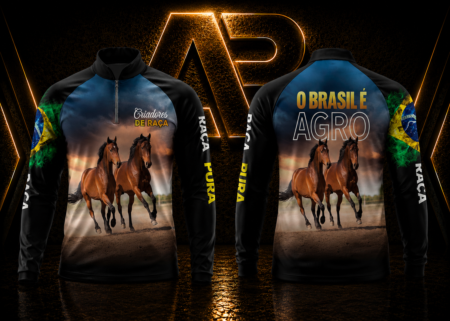 Camiseta Raglan Gola Padre com Zíper