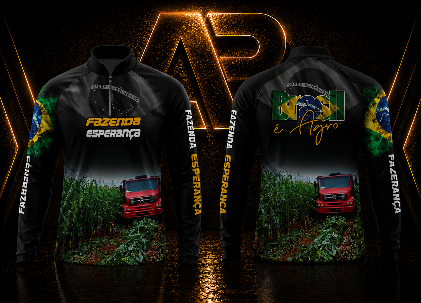 Camiseta Raglan Gola Padre com Zíper