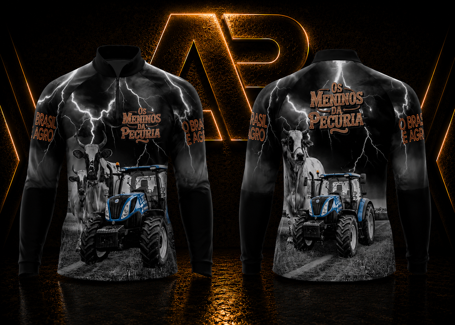 Camiseta Raglan Gola Padre com Zíper