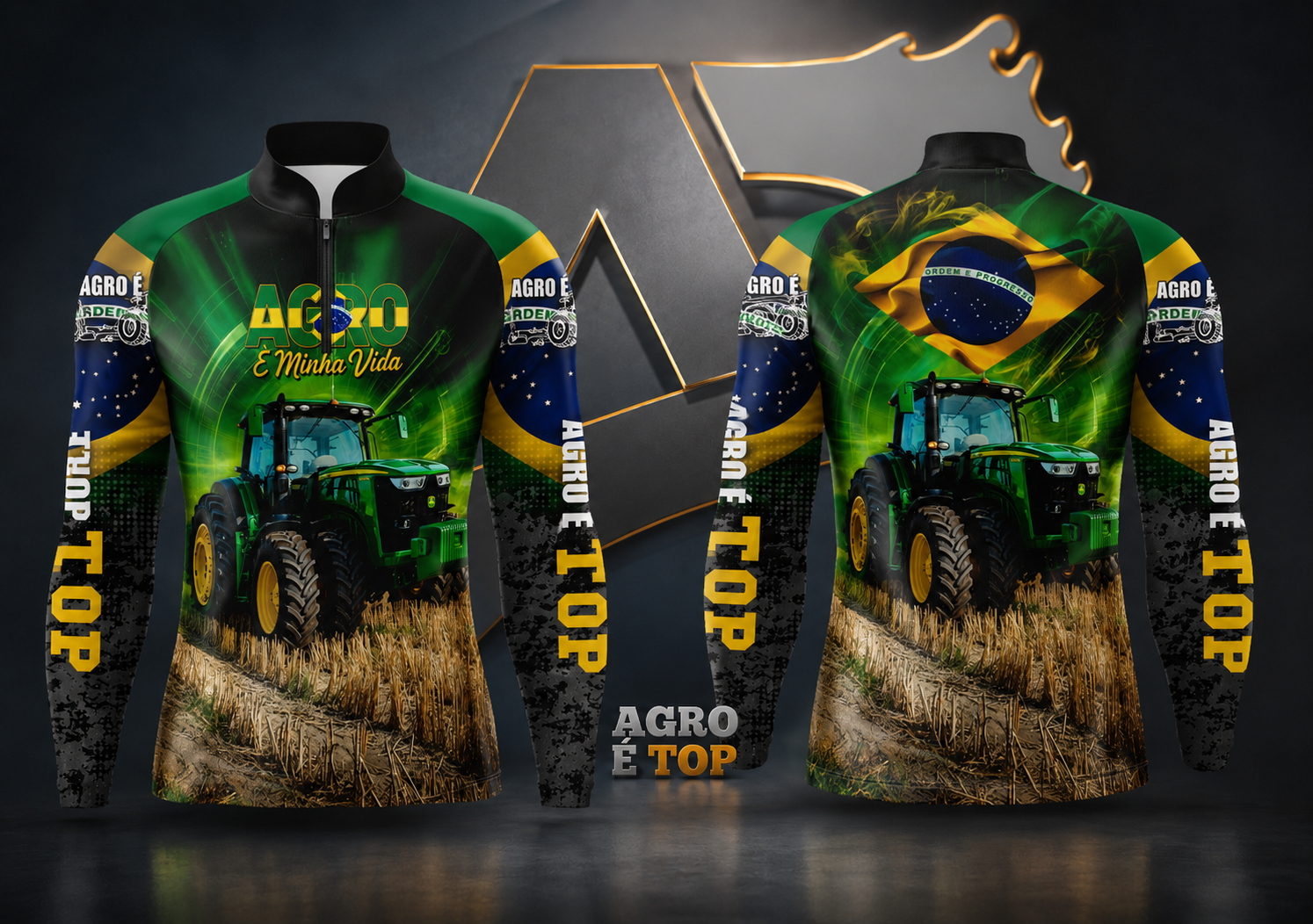 Camiseta Raglan Gola Padre com Zíper