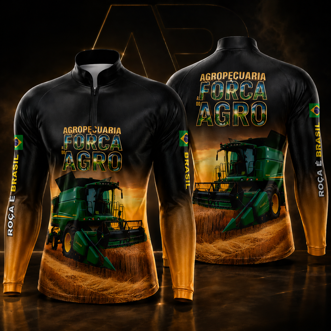 Camiseta Raglan Gola Padre com Zíper