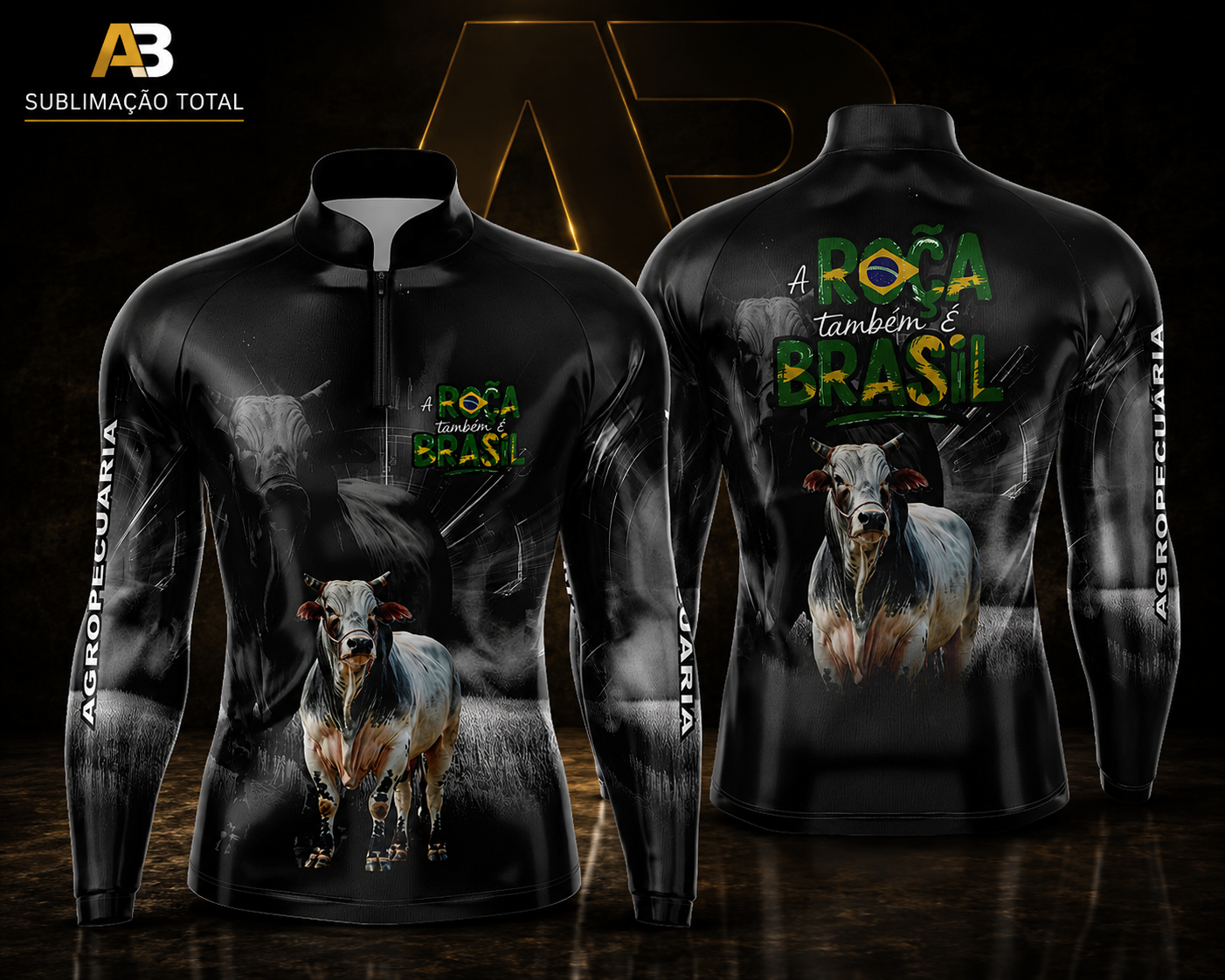 Camiseta Raglan Gola Padre com Zíper