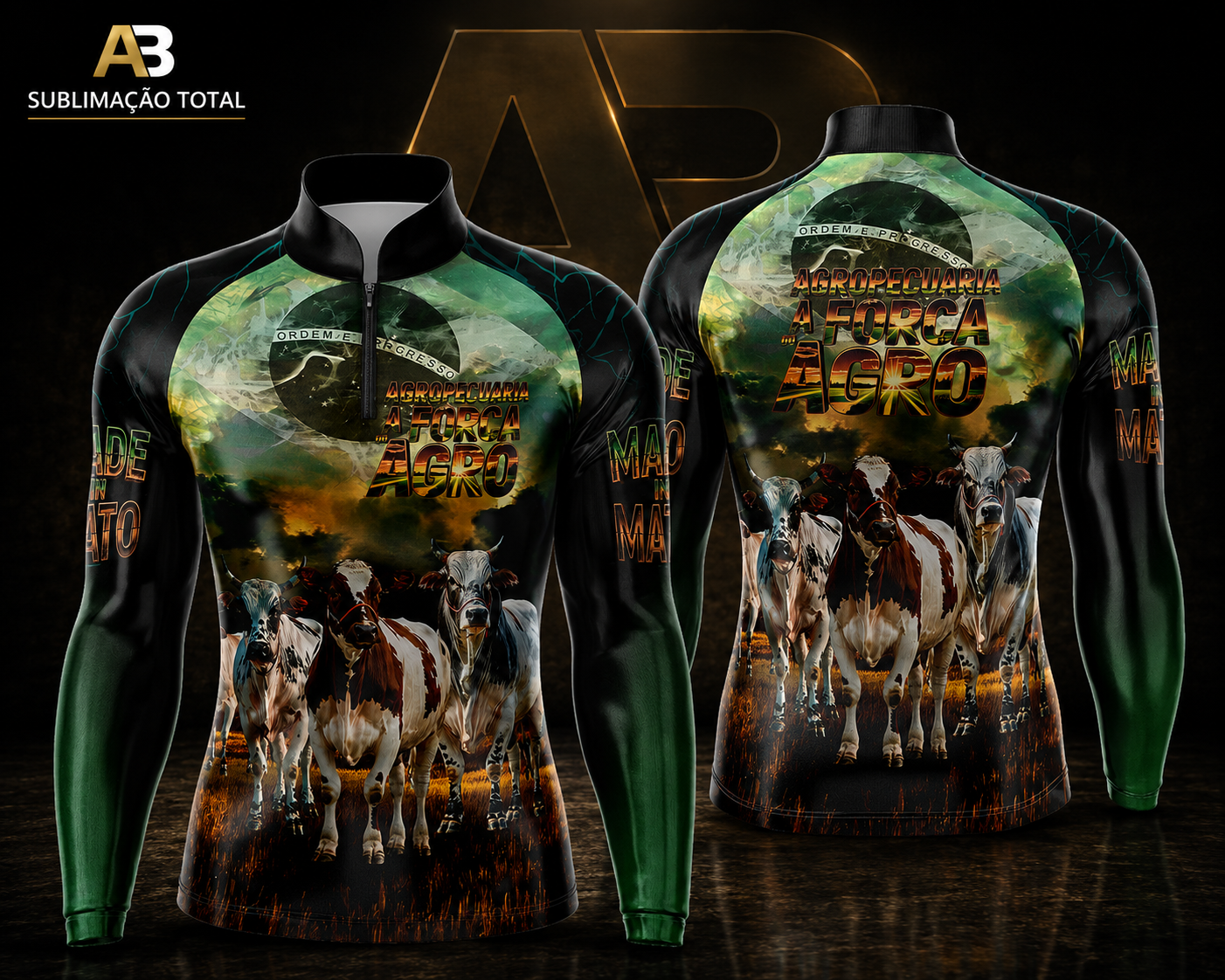 Camiseta Raglan Gola Padre com Zíper