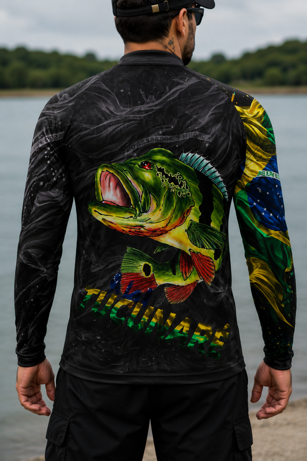 Camiseta Raglan Gola Padre com Zíper