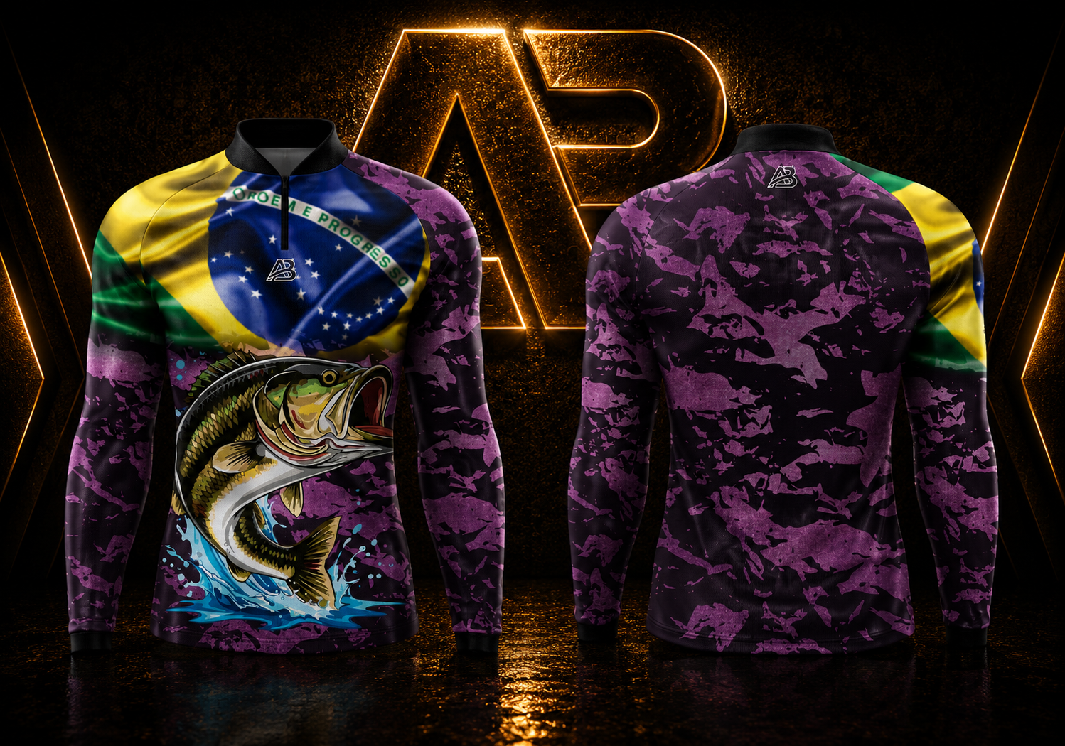 Camiseta Raglan Gola Padre com Zíper