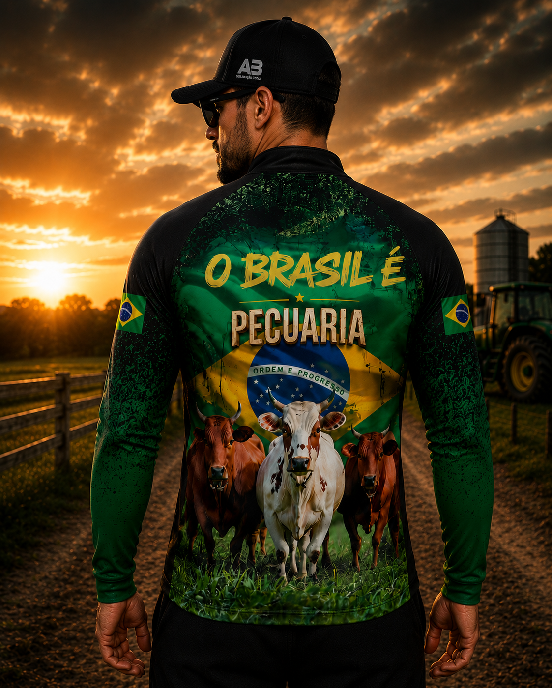 Camiseta Raglan Gola Padre com Zíper