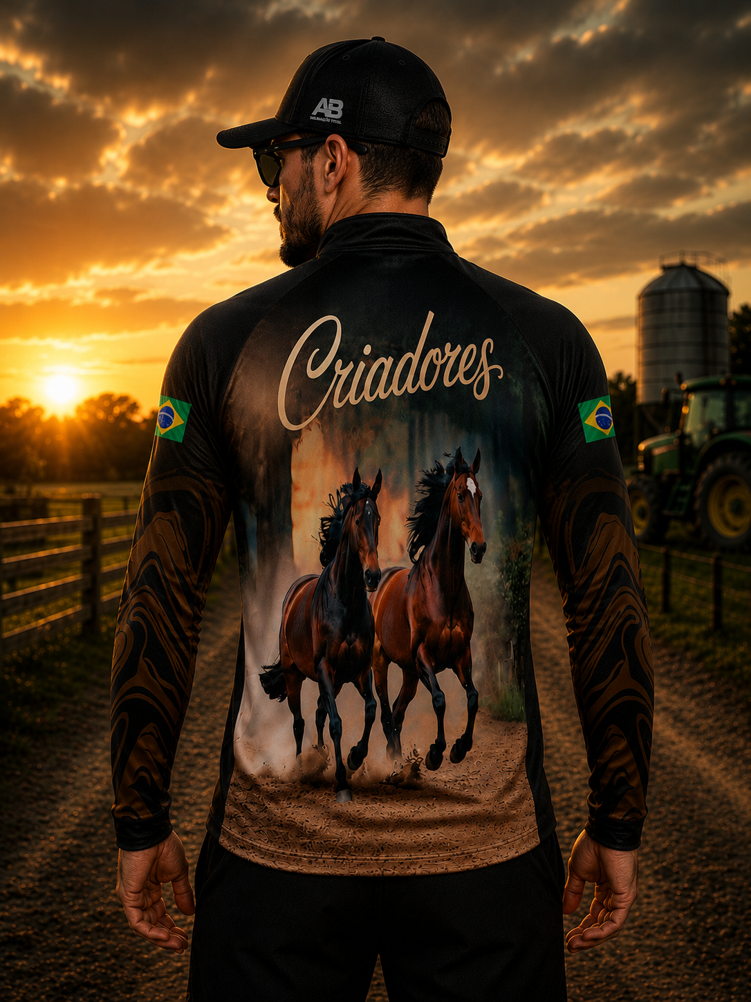 Camiseta Raglan Gola Padre com Zíper